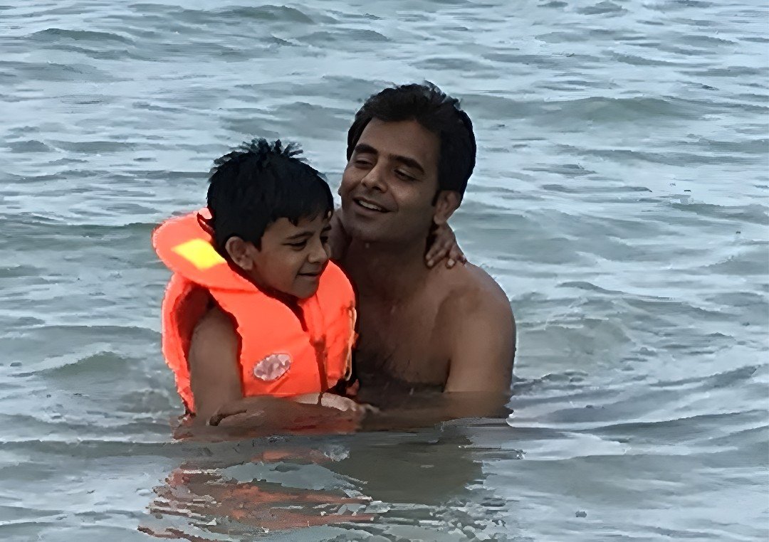 Swaastik swimming smile